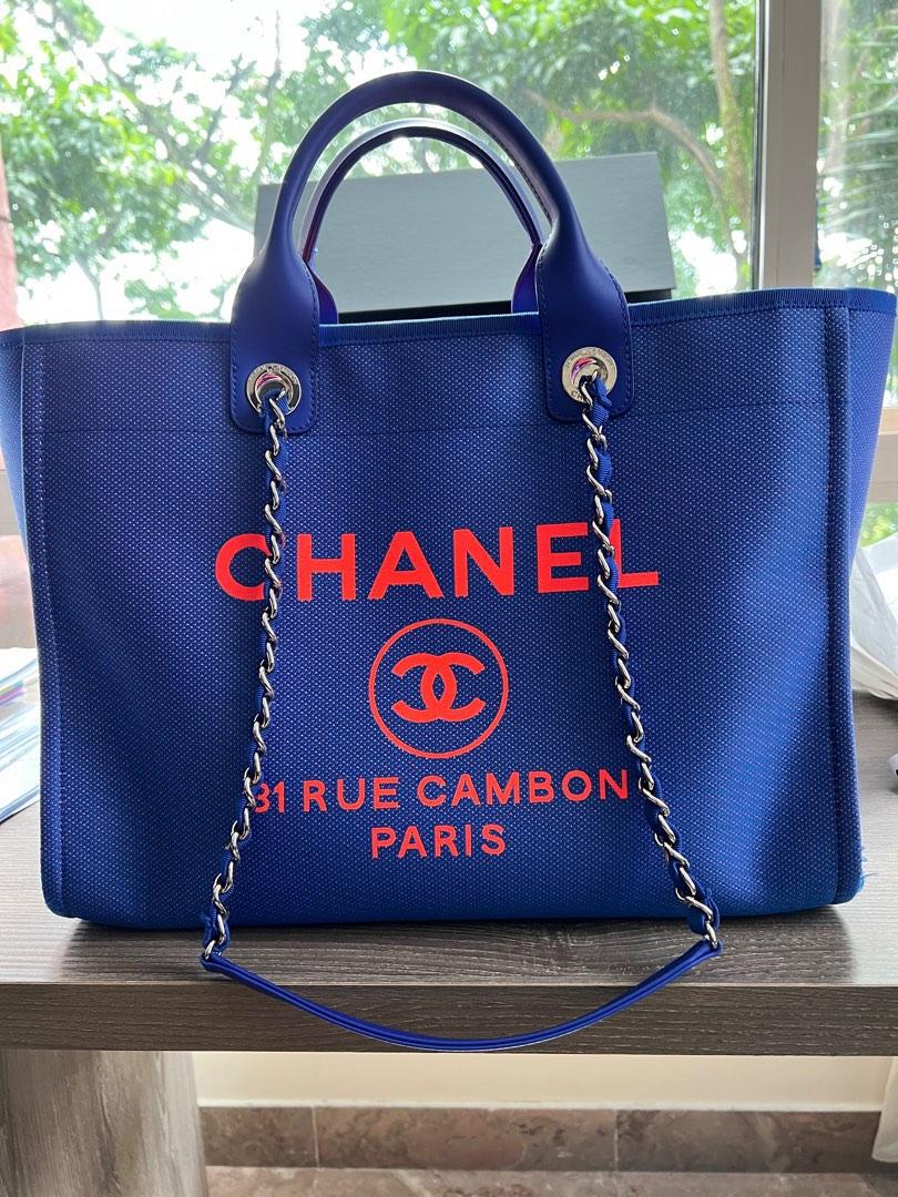 authentic chanel deauville tote