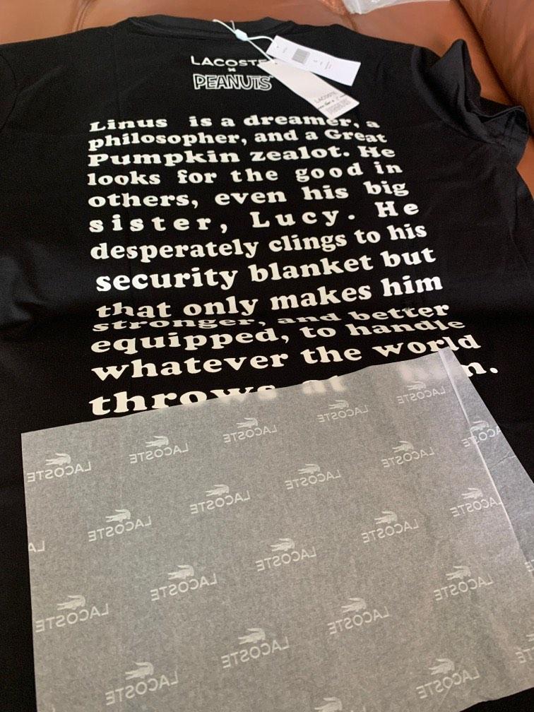 BNWT Lacoste x Peanuts Celebration T-Shirt (Linus Van Pelt), Men's