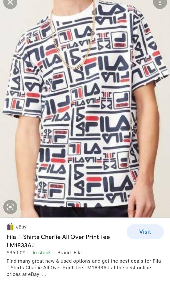 brandnew all over print large mens fila tees Men s Fashion Tops