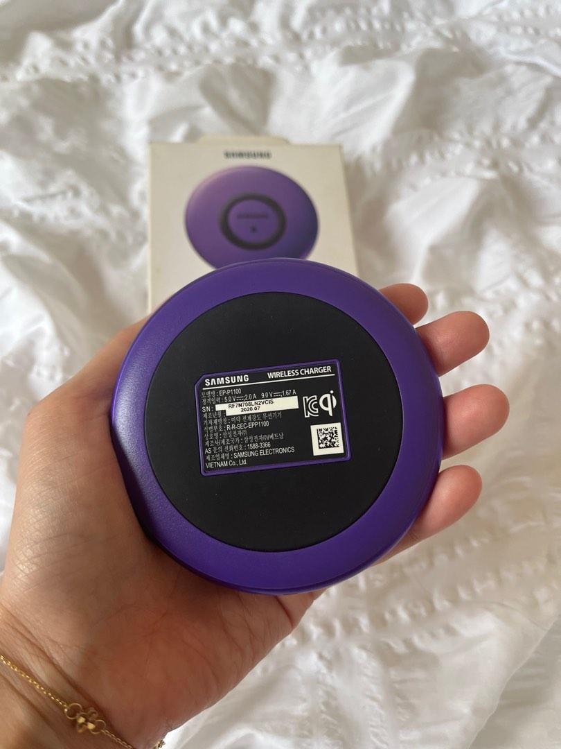 BTS SAMSUNG WIRELESS CHARGER (Category: Chargers & Cables) located in Quezon City. Submitted by sugababyssa (Listing ID 1182116241, Image 2). Description: Seldom use this nalang. If you have iphone, this can also be used for charging.