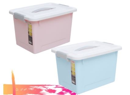 Buy 1 Get 1 Free 18L Storage Box With Retractable Handle - HKS0590 ...