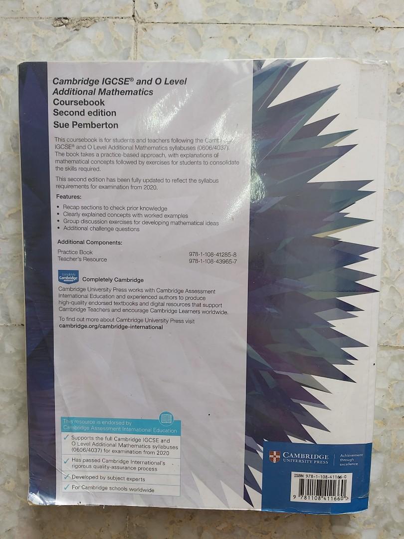 Cambridge IGCSE and O Level Additional Mathematics Coursebook Second ...