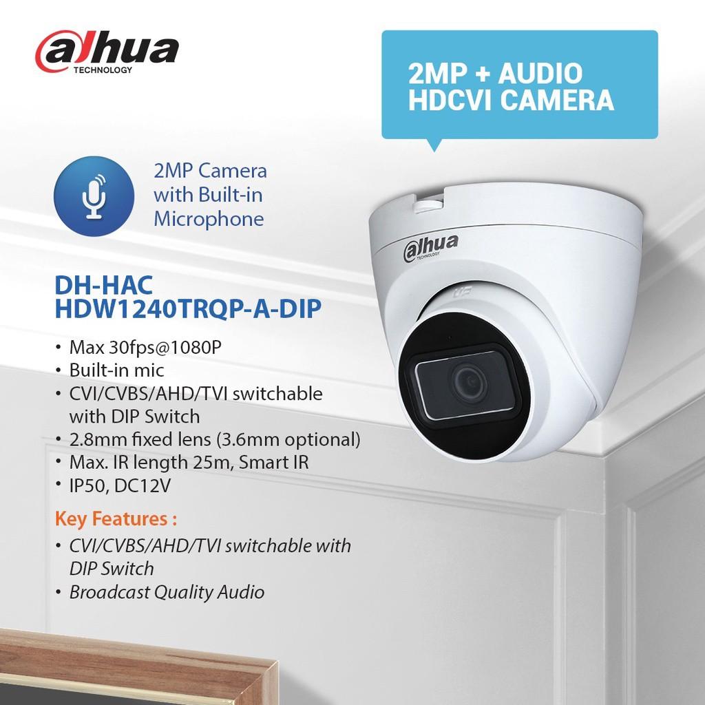 Camera CCTV Dahua Indoor 2MP Builtin Audio Mic HDW1240TRQPADIP