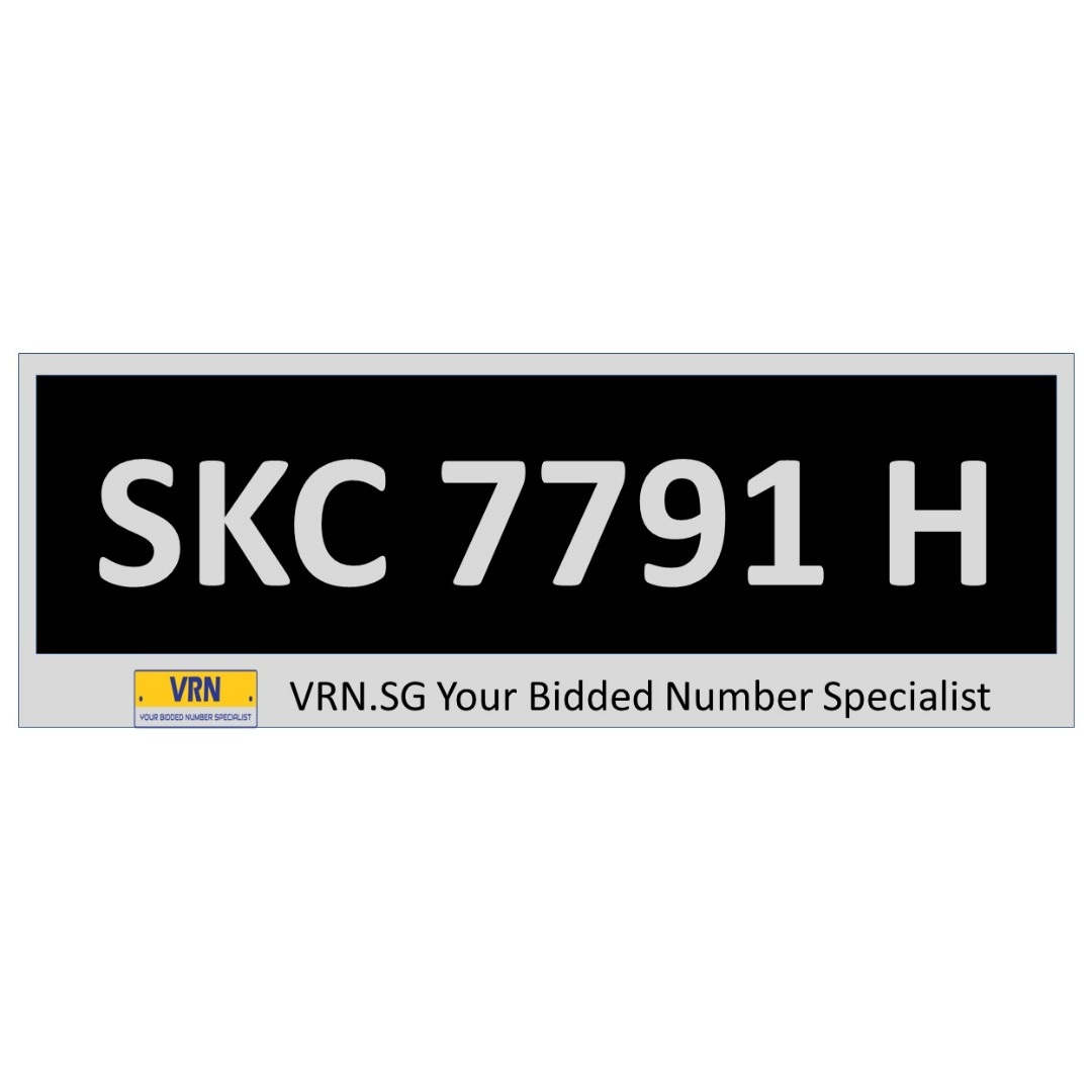 Car Number Plate for Sale SKC 7791 H (SKC7791H), Car Accessories, Car