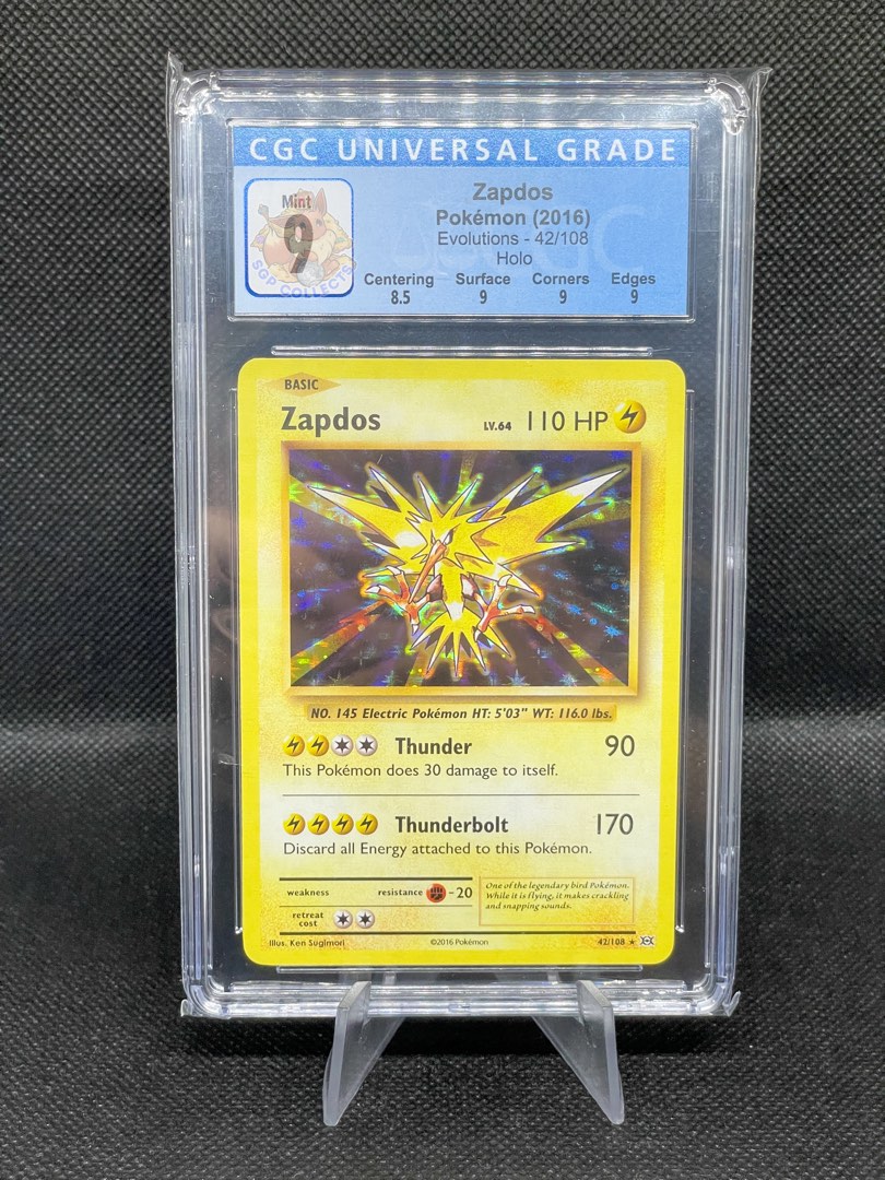 CGC Mint 9 Pokmon 2016 XY Evolutions Zapdos Holo, Hobbies & Toys, Toys & Games on Carousell CGC Mint 9 Pokmon 2016 XY Evolutions Zapdos Holo, Hobbies & Toys, Toys & Games on Carousell