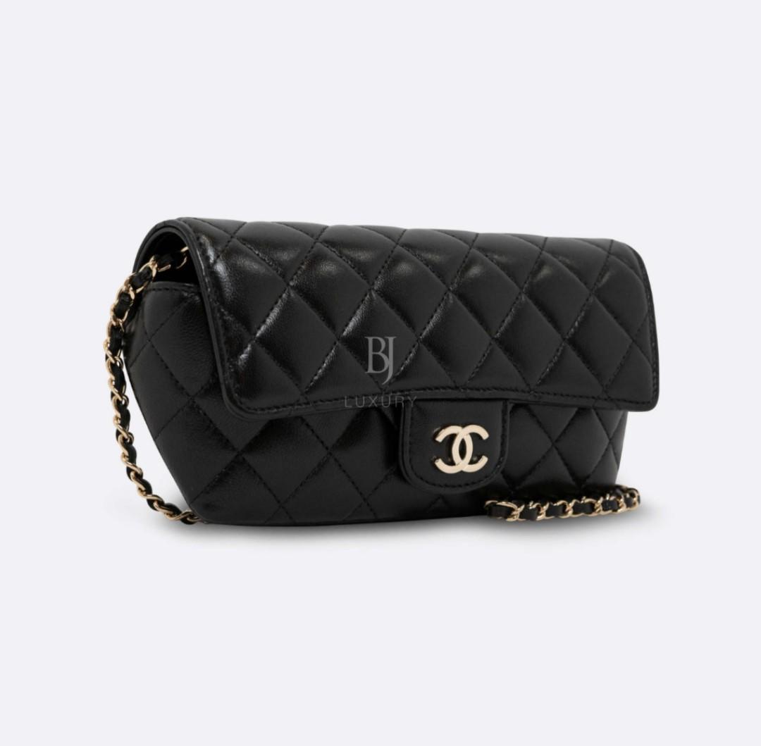Chanel Flap Bag Black Lambskin, Luxury, Bags & Wallets on Carousell