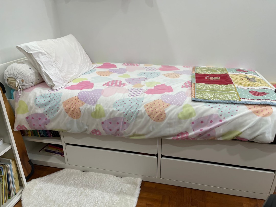 Childrens bed frame and mattress, Furniture & Home Living, Furniture