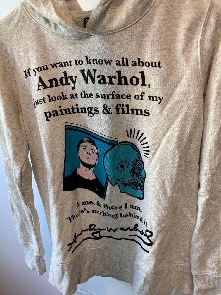 UNIQLO x ANDY WARHOL The Philosophy of Andy Warhol White Sweatshirt Sweater  Sz M