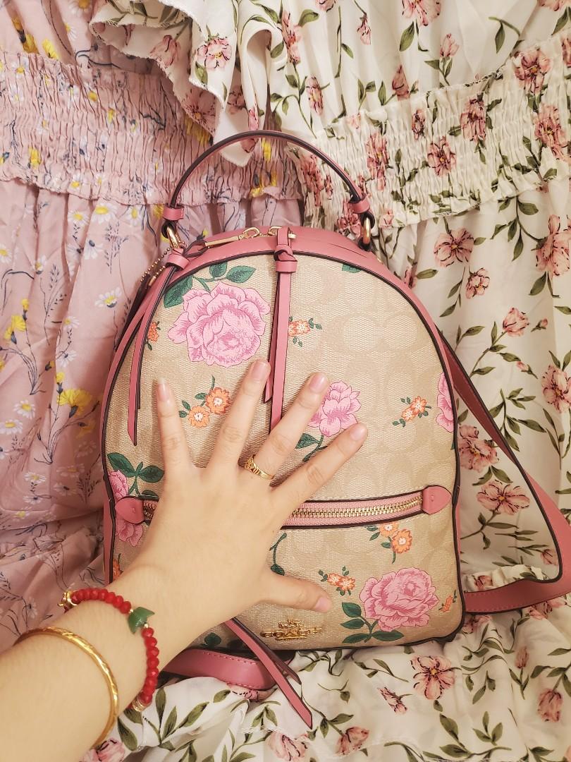 Coach hotsell floral backpack