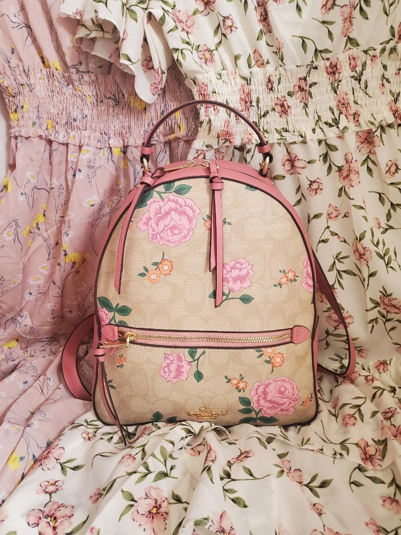 Floral coach backpack clearance