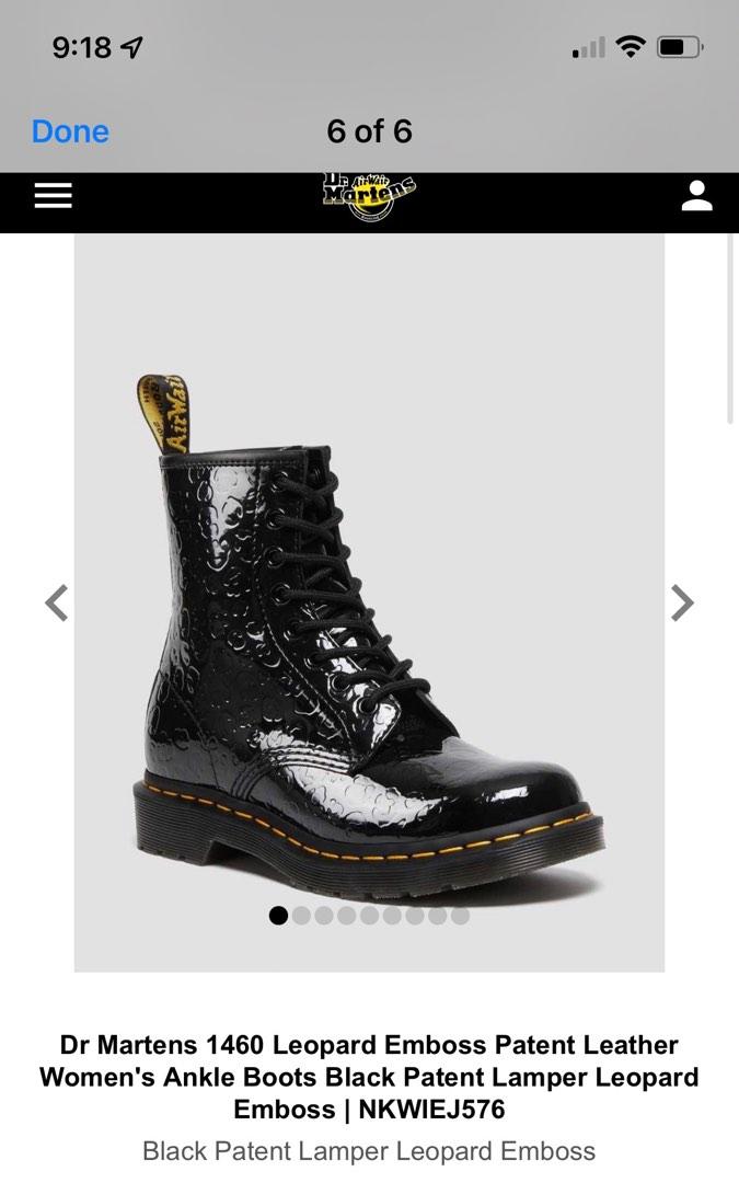 Dr Martens 1460 Leopard Emboss Patent Leather, Women's Fashion, Footwear,  Boots on Carousell