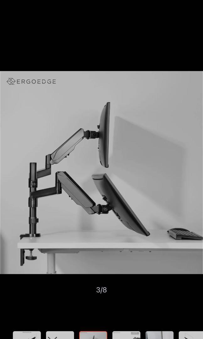 Ergoedge Freedom Dual Monitor Arms with laptop holder, Computers & Tech