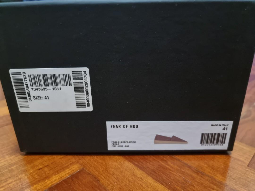 fear of god shoe box