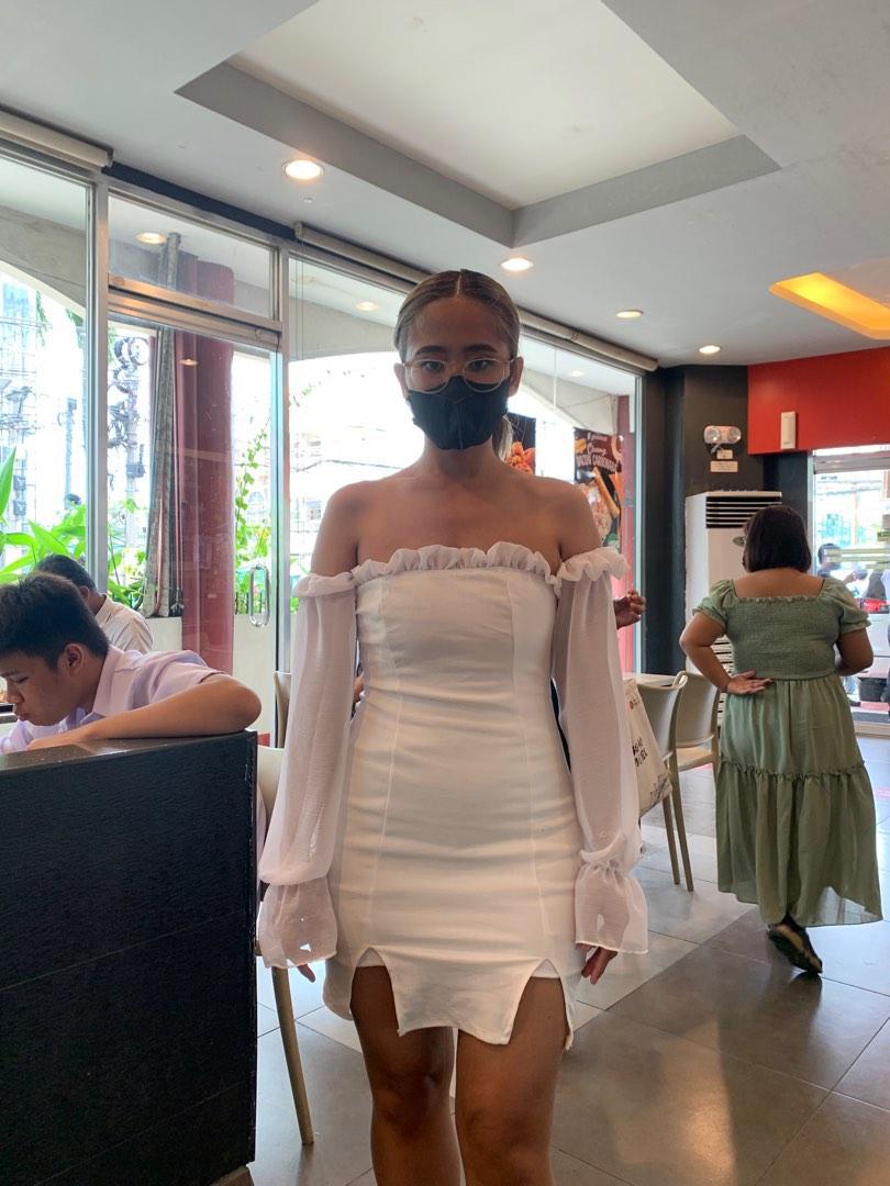 Fitted white dresses hotsell