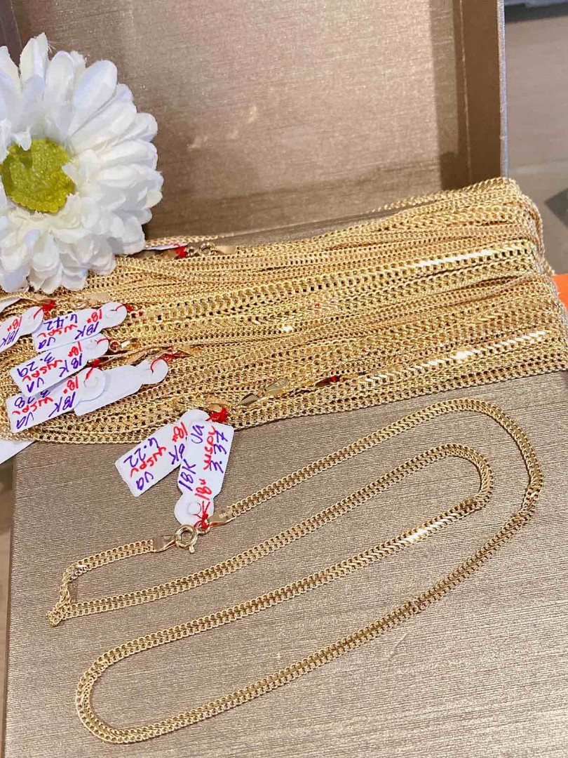 Flat s link online gold chain
