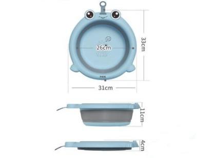 Foldable Wash Basin Frog Design Round Foldable Basin, Furniture & Home ...