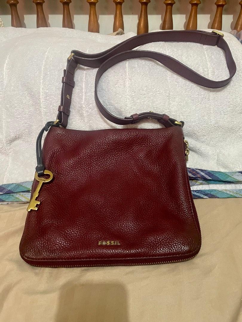 Fossil preston crossbody maroon best sale