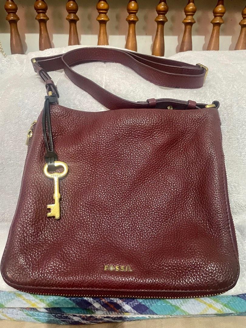 Fossil preston crossbody new arrivals maroon