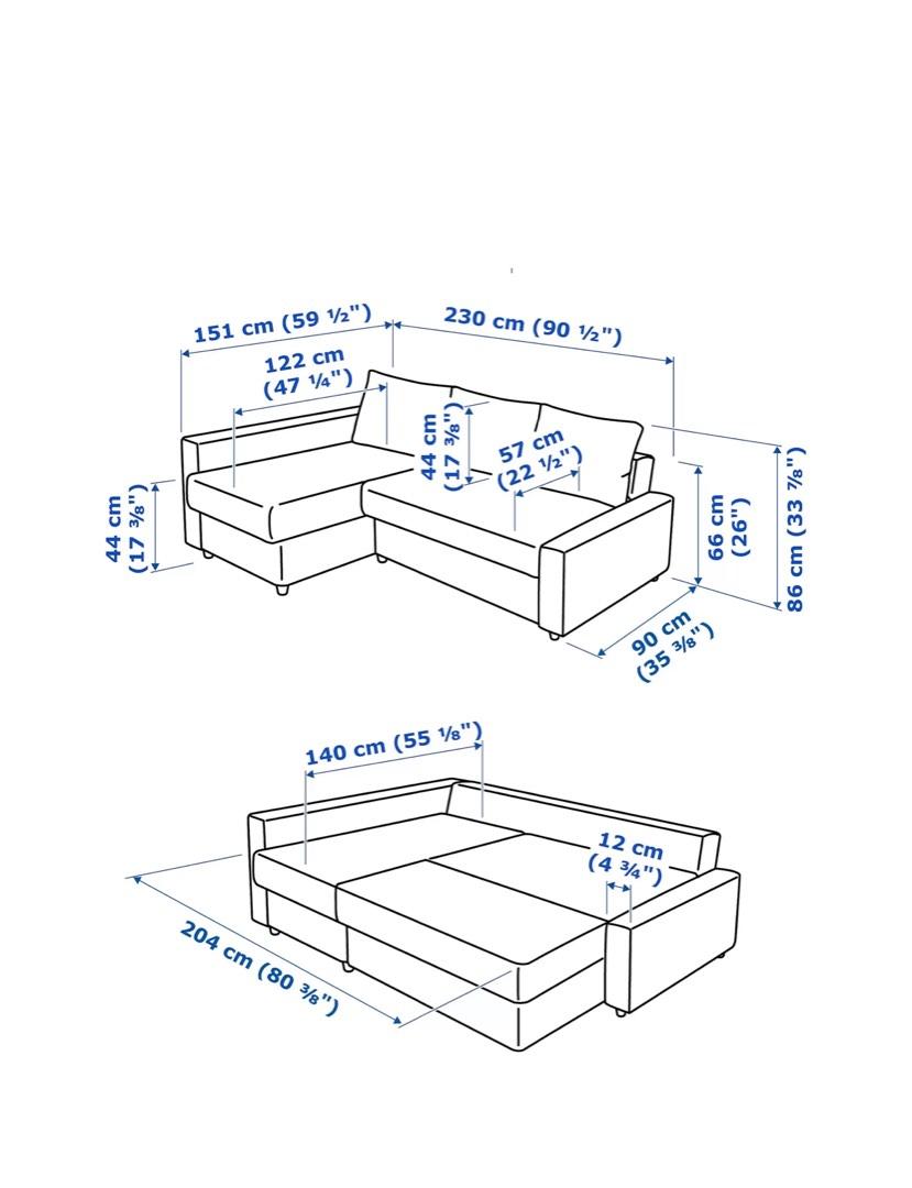 FRIHETEN Sleeper sectional,3 seat w/storage, Bomstad black, 傢俬＆家居, 傢俬