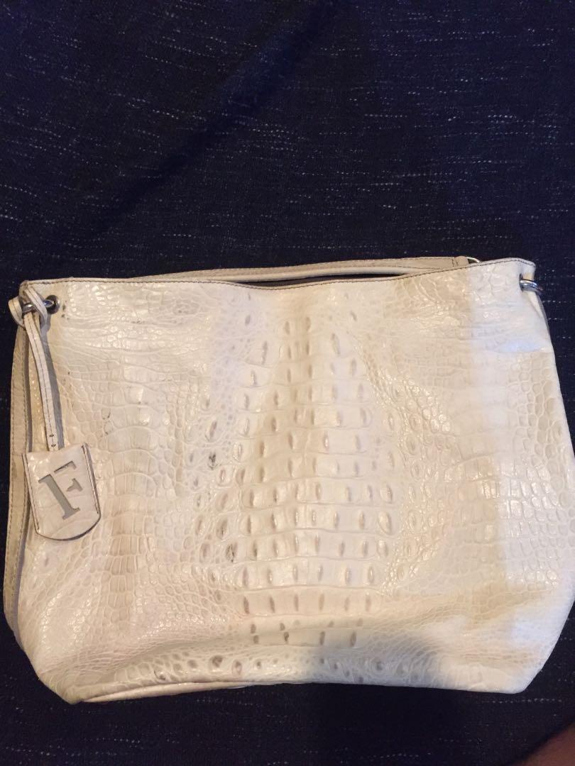 Furla White Croc Tote Bag (Category: Luxury Bags & Wallets) located in Baguio. Submitted by BagstacularbyJCT (Listing ID 1182279564, Image 3). Description: .