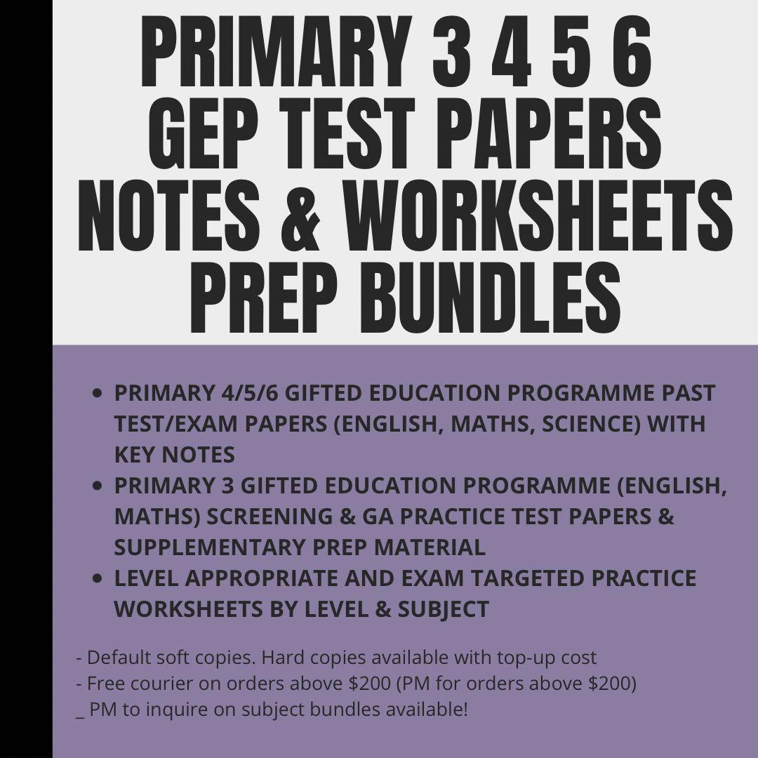 GEP GIFTED EDUCATION PROGRAMME PREPARATION & TEST PAPER ...