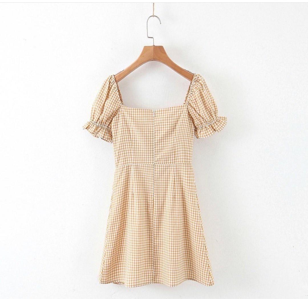 Gingham Brown Sexy Dress, Women's Fashion, Dresses & Sets, Dresses on ...