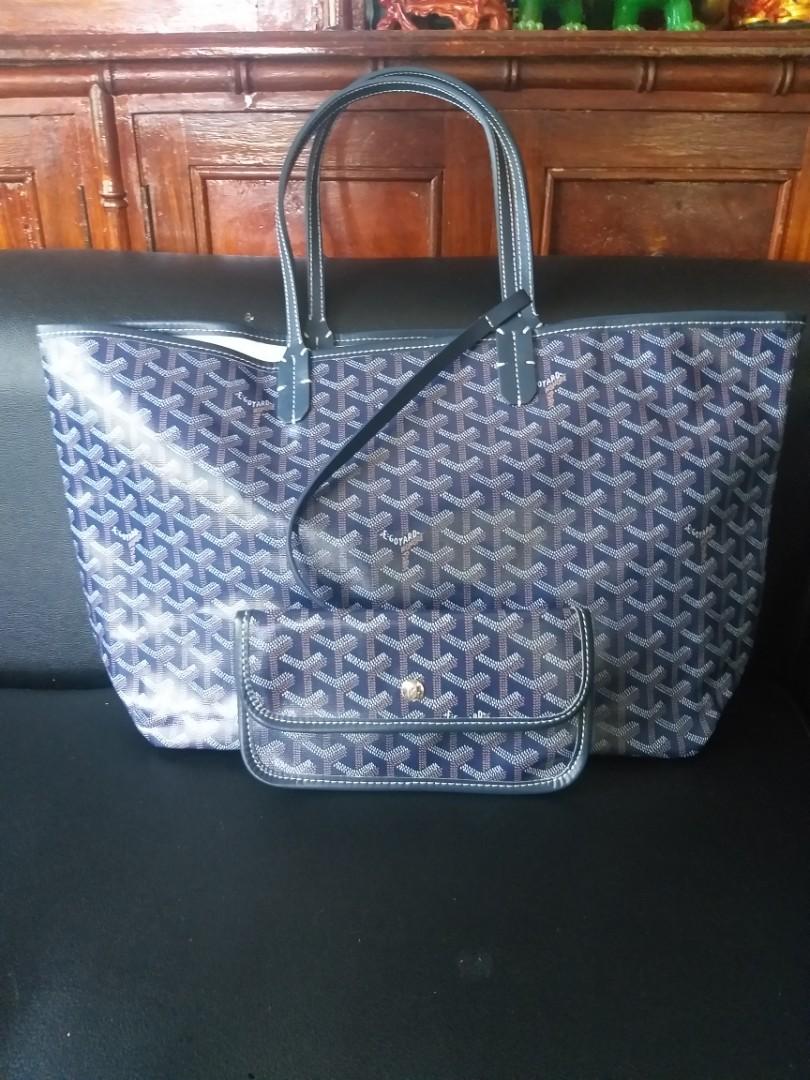 Goyard Poitiers Tote Blue, Luxury, Bags & Wallets on Carousell