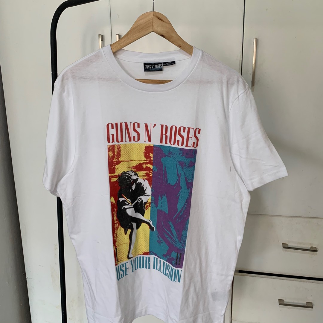 Guns n Roses Oversized Vintage Band Shirt, Men's Fashion, Tops & Sets ...