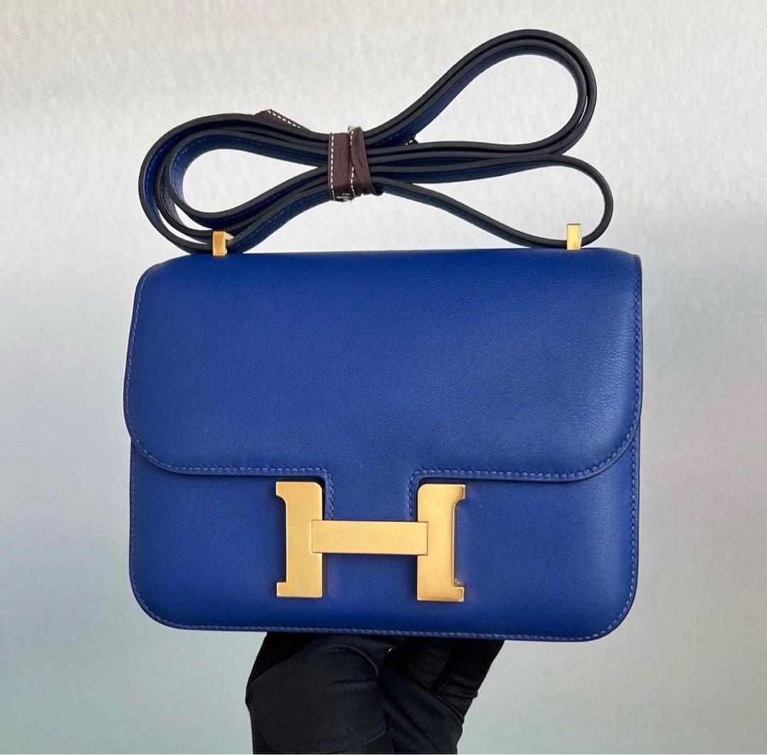 Hermes Birkin 35 Electric Blue, Luxury, Bags & Wallets on Carousell
