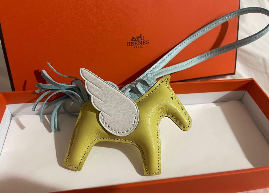 HERMÈS LAMBSKIN GRIGRI PEGASE RODEO HORSE BAG CHARM PM, Luxury, Accessories  on Carousell
