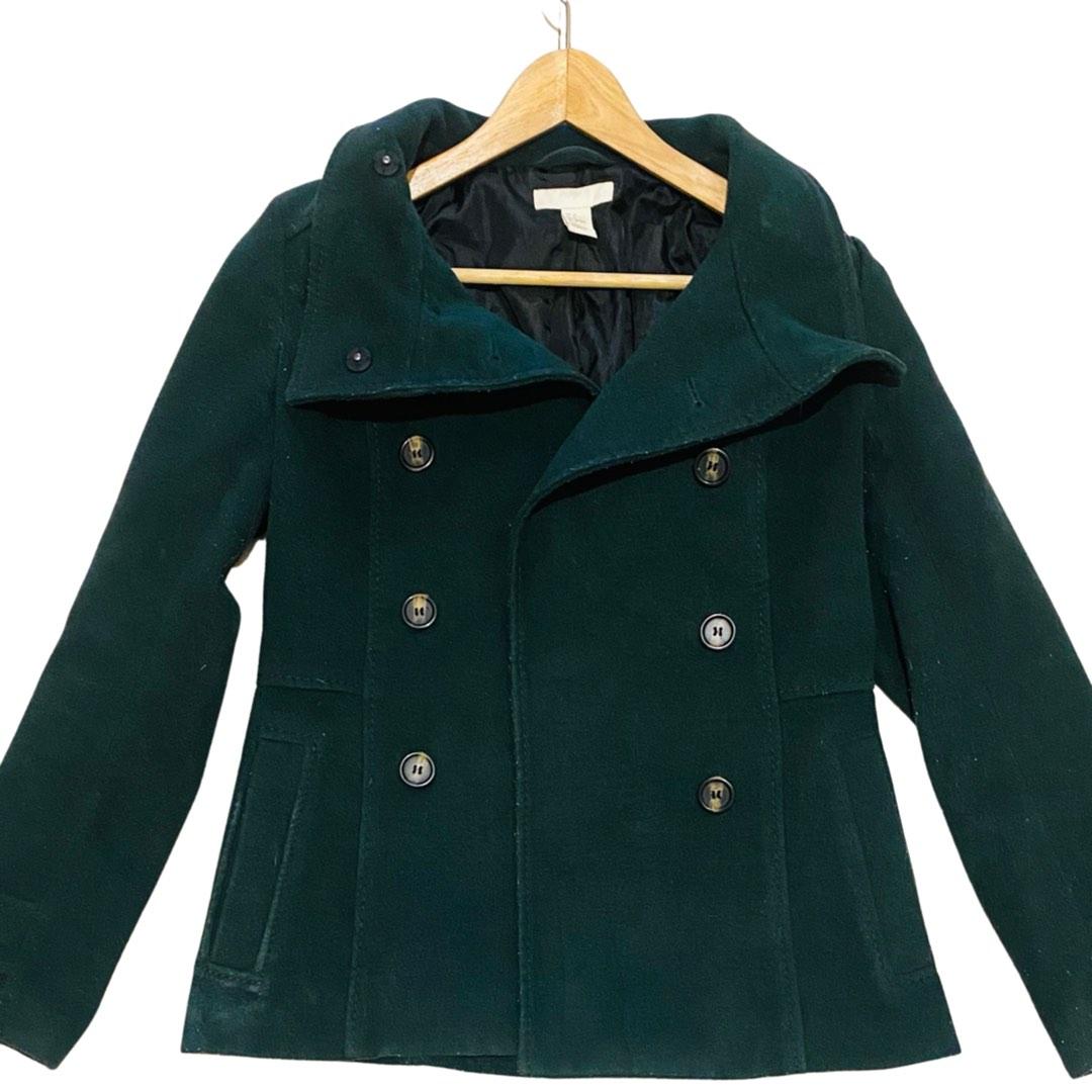 dark green winter coat