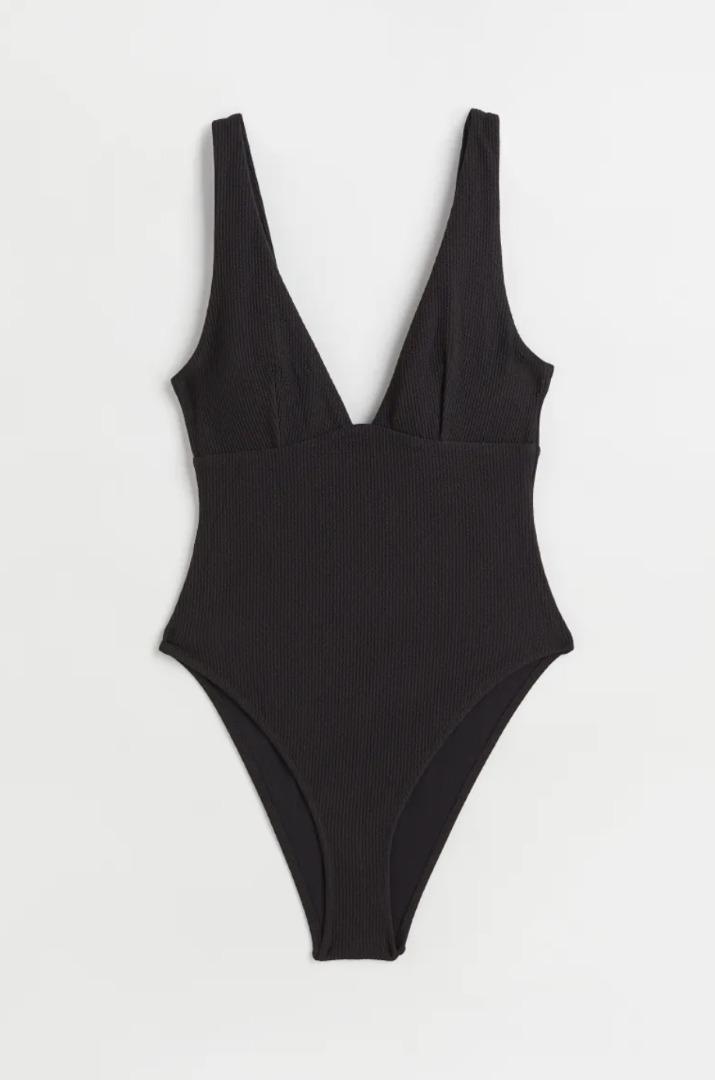 H&M High leg ribbed swimsuit, Women's Fashion, Swimwear, Bikinis