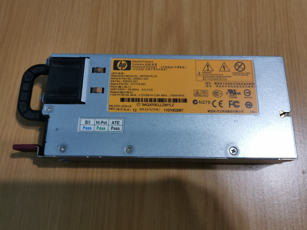 HP G6, G7 Server 750W Power Supply Module HSTNS-PL18, Computers  Tech,  Parts  Accessories, Other Accessories on Carousell