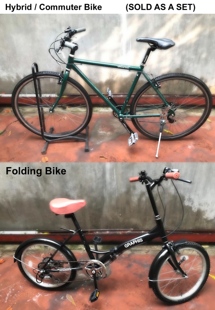 Hybrid / Commuter Bike & Japan Retro Steel Folding Bike (SOLD AS A PAIR