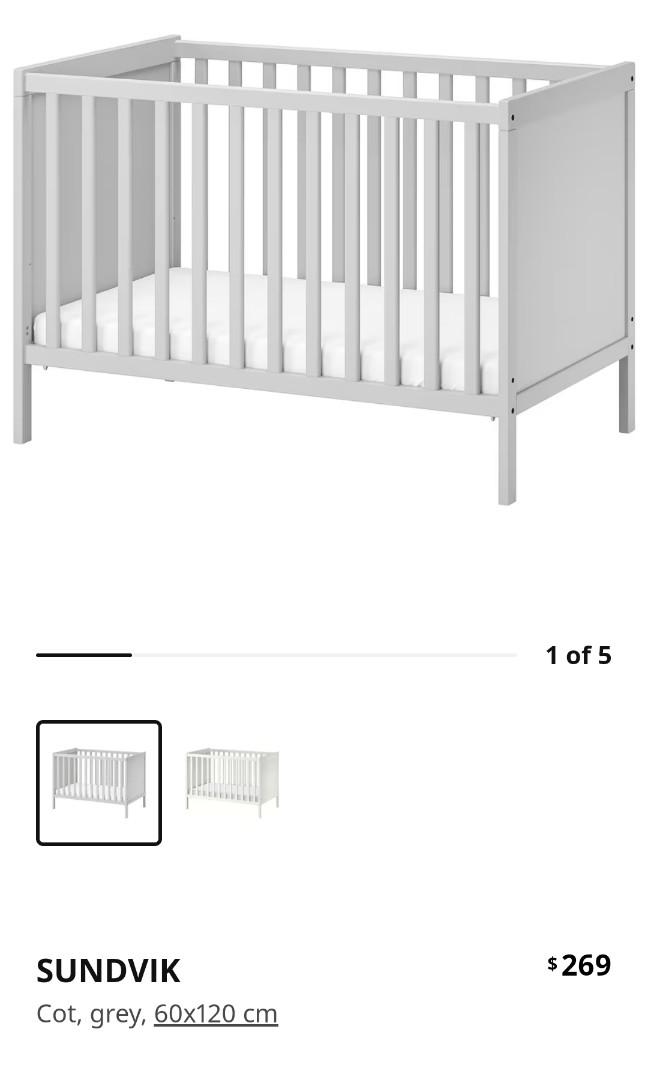 Ikea Baby Cot (SUNDVICK), Babies & Kids, Baby Nursery & Kids Furniture