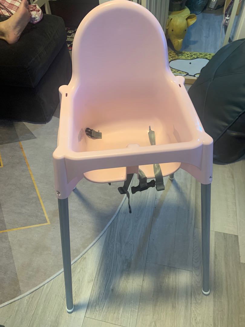Ikea baby High ChairPink colour, 兒童＆孕婦用品, 護理及餵哺, 護理及餵哺 嬰兒高腳椅 Carousell