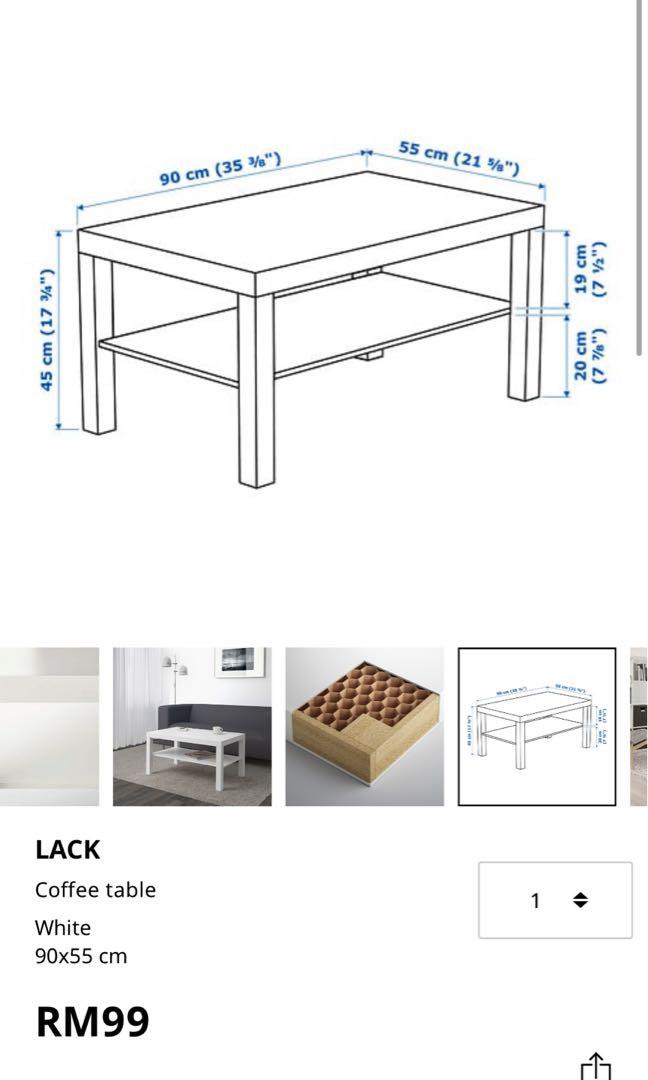 Ikea Coffee Table LACK, Furniture & Home Living, Furniture, Tables