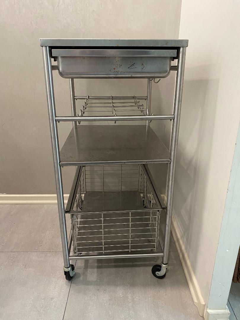 IKEA GRUNDTAL stainless steel kitchen trolley, Furniture ...