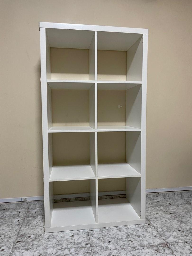 Ikea Kallax white shelf/tv console, Furniture & Home Living, Furniture