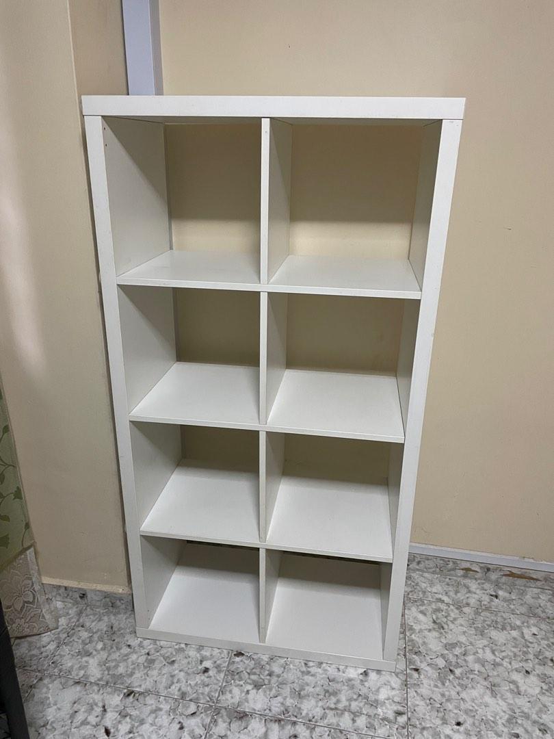 Ikea Kallax white shelf/tv console, Furniture & Home Living, Furniture