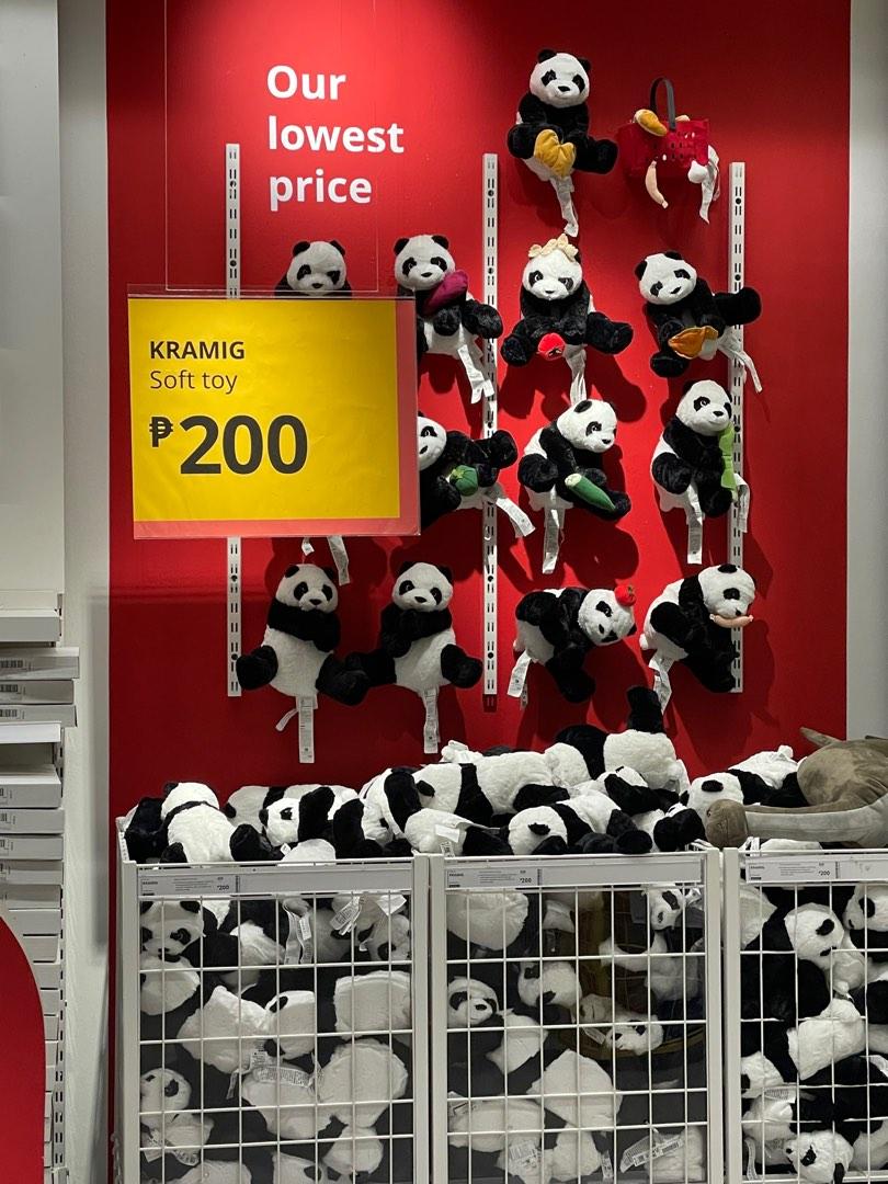 IKEA PASABUY PANDA STUFFED TOYS (Category: Infant Playtime) located in Manila. Submitted by missielle (Listing ID 1182122977, Image 1). Description: + 80 service charge.