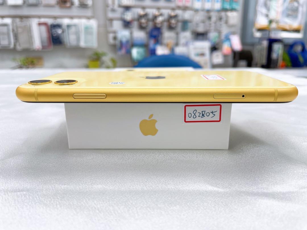 iPhone 11 128G 黃色電池91% 全機無傷功能正常盒裝配件全新, 手機平板 