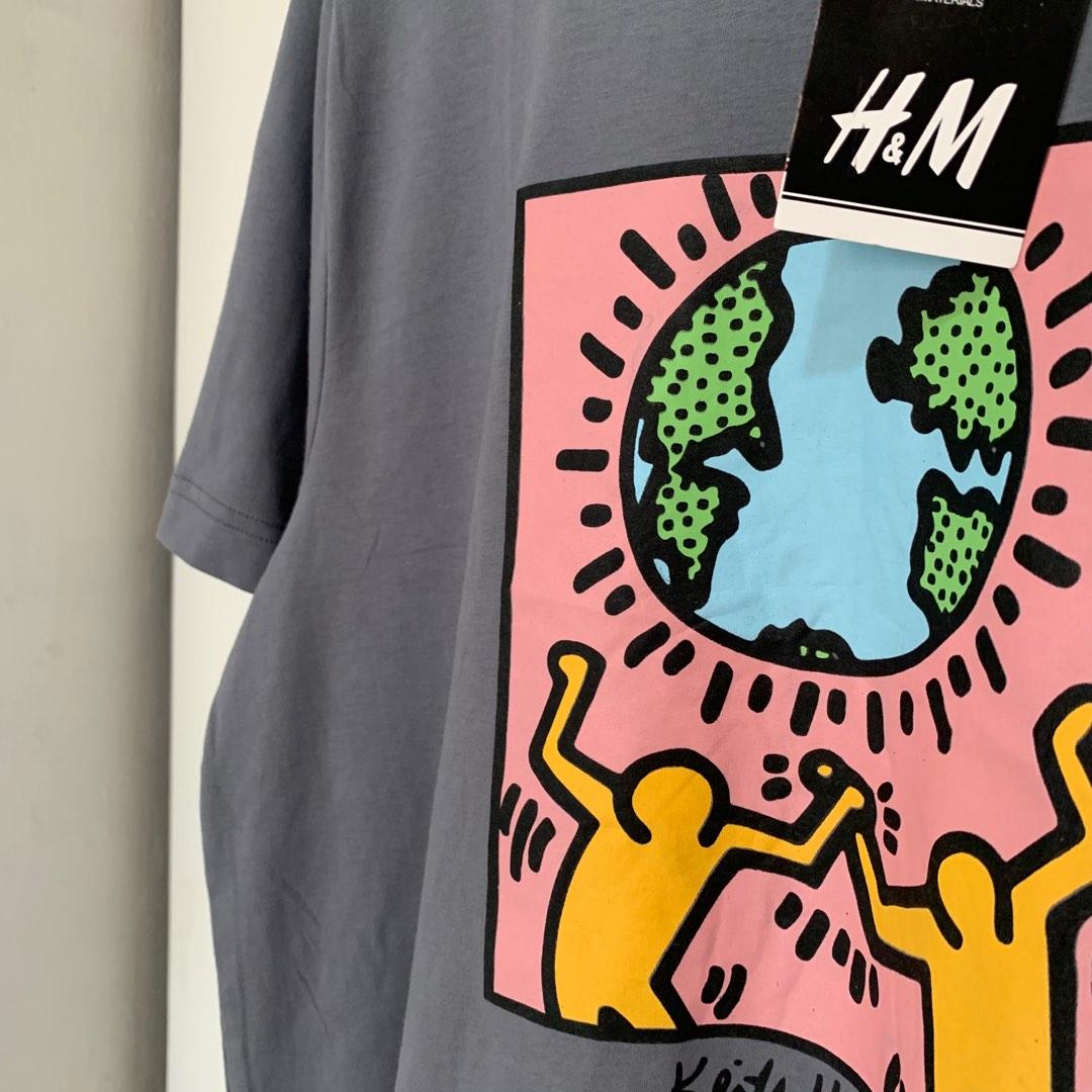 Keith Haring H&M Oversized Shirt, Men's Fashion, Tops & Sets, Tshirts