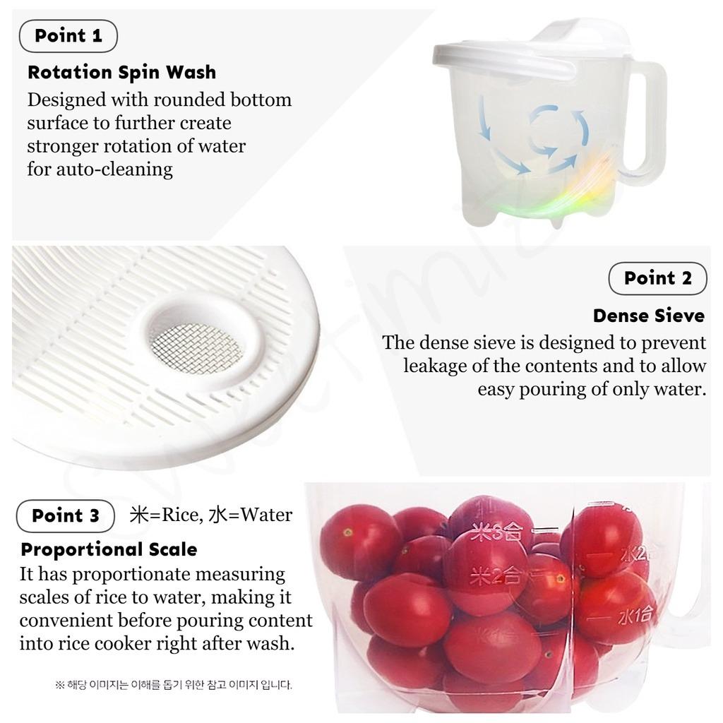 Kitchen Rice Washer/Foods Hands Free Washer/Granular Fruits&Vegetables ...