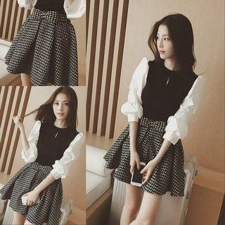 Korean women fashion knit two piece