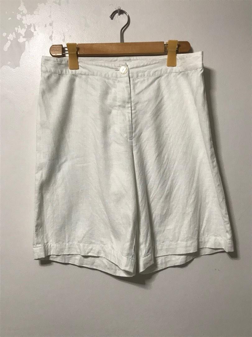 Linen Knee Length Shorts, Women's Fashion, Activewear on Carousell