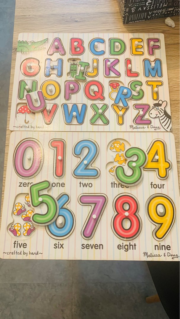 Melissa Doug Alphabets Numbers, Hobbies & Toys, Toys & Games on Carousell