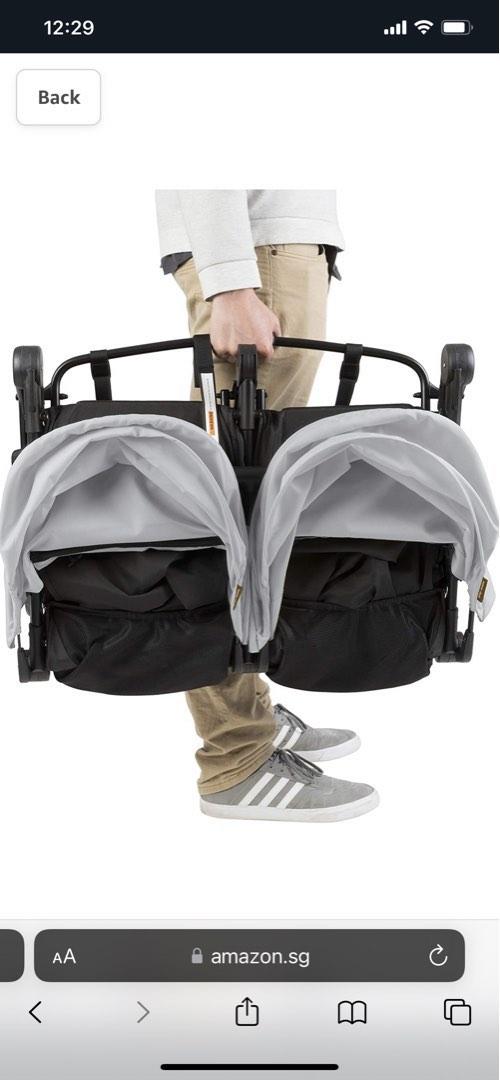 Mountain buggy nano duo buggy silver foldable double stroller