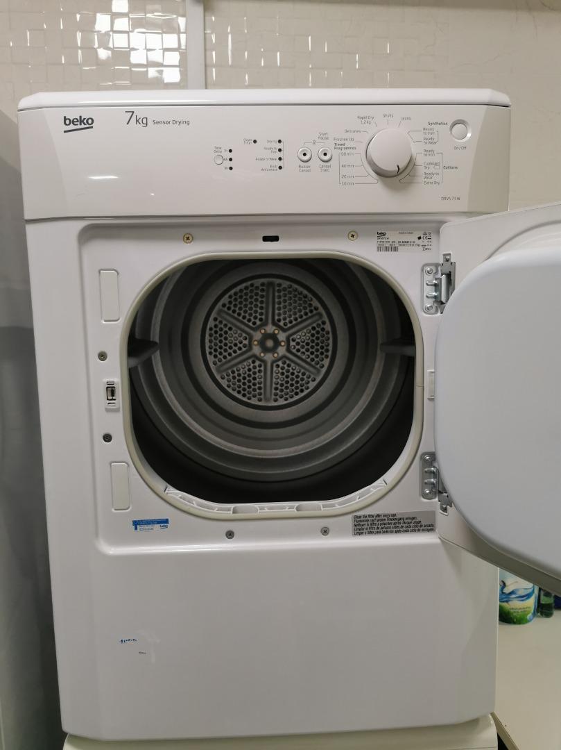 [MOVING HOUSE SALE!] Tumble Dryer, Air Vented, 7kg (Beko DRVS73W), TV