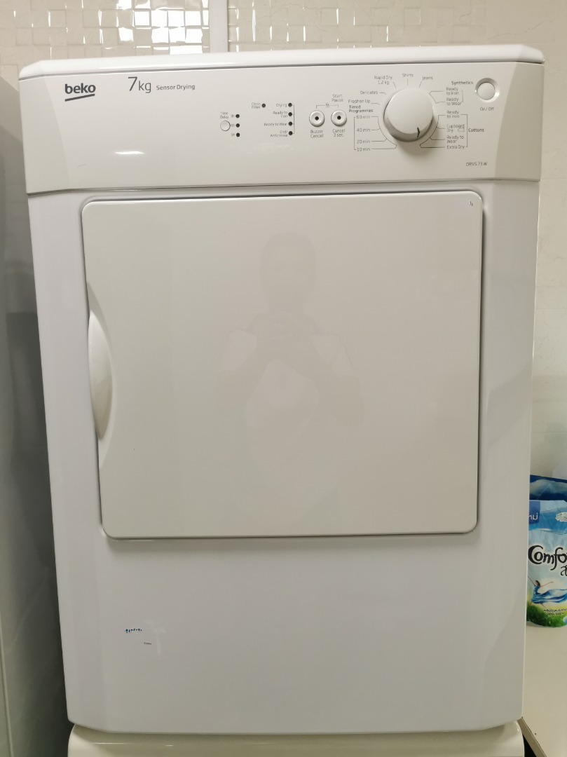 [MOVING HOUSE SALE!] Tumble Dryer, Air Vented, 7kg (Beko DRVS73W), TV